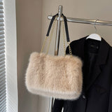 Winter Leisure Shoulder Bag Messenger Plush Bag_Cwab4014