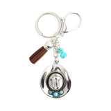 BOHO COWBOY HAT KEYCHAIN WITH VINTAGE WESTERN CHARM_CWAB5083