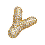 COPPER ZIRCONIA PENDANT NECKLACE HIP HOP_CWMM5862