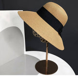 SUMMER LITERARY BOW SUNSHADE STRAW HAT_CWAH3434