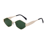 IRREGULAR METAL SUNGLASSES WITH WIDE TEMPLES_CWASG0594