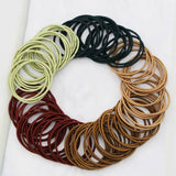 100PCS MULTI COLORED ELASTICS HAIR TIES SCRUNCHIES_CWAHA0136