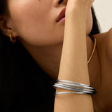 MINIMALIST PLAIN OPEN CUFF IN TITANIUM STEEL_CWAJE4868