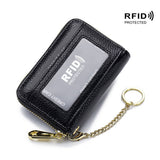 Zipper Key Case Genuine Leather Card Holder_Cwab3870