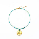 HANDMADE ROPE ZODIAC NECKLACE WITH ZIRCON_CWMM8841