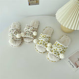 Winter Plush Open Toe House Slippers House Shoes_Cwmm2986