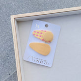 CHILDRENS CUTE BUTTON PLAID HAIRPIN_CWAHA1843