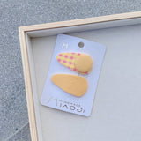 CHILDRENS CUTE BUTTON PLAID HAIRPIN_CWAHA1843