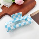 Checkerboard Hair Claw ? Candy Color Acetate Look_Cwmm10084