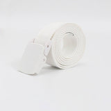 SOLID COLOR WOVEN CANVAS BELT WITH PLASTIC BUCKLE_CWABE0675