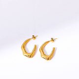 SIMPLE PERSONALITY COOL STYLE BAMBOO HOOP EARRINGS_CWMM5722