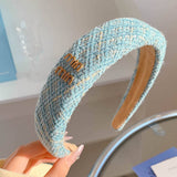 FASHION WIDE BRIM BLUE HEADBAND HAIRPIN HEADDRESS_CWAHA4026