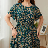 2025 LOOSE FLORAL DRESS PLUS SIZE CASUAL FIT_CWDMD5961