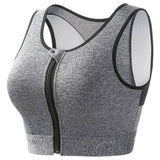 Women Running Zipper Push-Up Yoga Bra_Cwmu0308
