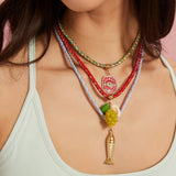 COLORFUL HANDMADE ROPE NECKLACE WITH PENDANT_CWMM8803