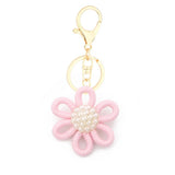 DAISY WOVEN PENDANT YARN SUNFLOWER KEYCHAIN_CWAB5010