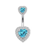 HEART CZ BELLY BUTTON RING HYPOALLERGENIC_CWMM9177