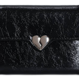 Solid Color Heart Trifold Slim Short Wallet_Cwab06199