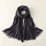 SOLID COLOR LONG LIGHTWEIGHT SCARF WRAP SHAWL_CWASC0204
