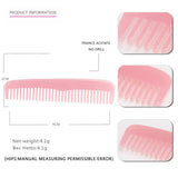 MARBLE TEXTURE ACETATE HAIR COMB STRAIGHT COMB_CWAHA4174