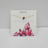 NATURAL CRYSTAL GRAVEL PENDANT NECKLACE WITH CARD_CWAJE1050