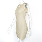 Thread Simple Slim-Fit Vest Cover Buttock Dress