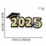BLACK AND GOLD GRADUATION SEASON EMBROIDERED PATCH_CWMM4057