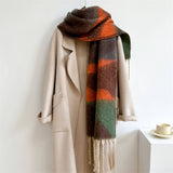 COLORBLOCK WINTER SCARF THICK WARM UNISEX WRAP_CWASC0969