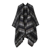 FAUX CASHMERE CAPE SHAWL WARM CAPE SCARF_CWASC2246