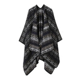 FAUX CASHMERE CAPE SHAWL WARM CAPE SCARF_CWASC2246