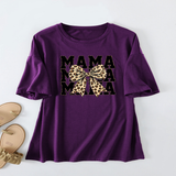 LEOPARD BOW PRINT T SHIRT LOOSE FIT FOR WOMEN_CWTTS1461