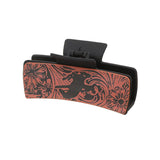 SUNFLOWER RETRO LETTERS WESTERN HAIR CLAW CLIPS_CWASC1623