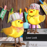 EASTER COUPLE LIGHTED YELLOW HOODED BIRD ORNAMENTS_CWMM3485