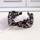 SMALL FLORAL CROSS KNOTTED HEADBANDS_CWAHA1151