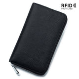 Genuine Leather Zipper Multifunctional Long Wallet_Cwab3741