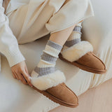 AUTUMN AND WINTER WARM STRIPED MID CALF SOCKS_CWMS1065