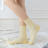 Women New Striped Cute Breathable Pile Socks_Cwms0470