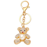 CUTE CREATIVE DIAMOND STUDDED TEDDY BEAR KEYCHAIN_CWAJE0954