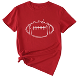 Wome Casual Tee With Fun Football Print_Cwdsd8368