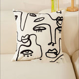 MOROCCAN STYLE EMBROIDERED GRID PILLOW COVER_CWMM7689