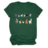 CUTE CAT GRAPHIC TEE 11 CATS TURN AROUND_CWTTS1495