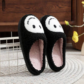 HALLOWEEN SMILEY FACE EMBROIDERED COTTON SLIPPERS_CWSHS0858