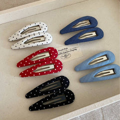 Red Polka Dot Bb Clip Cute Side Bangs Clip_Cwaha08078