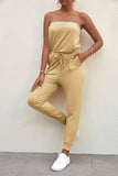 Women Strapless Tie Up Jumpsuits_Cwsjs0432