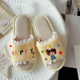 EMBROIDERED LITTLE GIRL LINEN SLIPPERS FOR WOMEN_CWMM2965