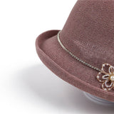 PEARL FLOWER HEMLINE FISHERMAN HAT_CWAH1454