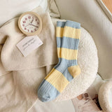 AUTUMN AND WINTER WARM STRIPED MID CALF SOCKS_CWMS1065