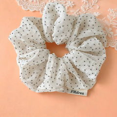 Vintage Polka Dot Large Hair Scrunchie_Cwaha07554