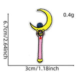 GIRL CARTOON MAGIC WARRIOR EMBROIDERED PATCH_CWMM4069