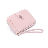 New Solid Leaf Decor Zipper Short Wallet_Cwab06258